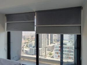 Cortina Blackout doble tela Gris Cortinas Roller y decoración del Hogar