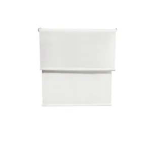 Cortina Roller Doble Blackout Blanca sin cenefa Safe Home Chile