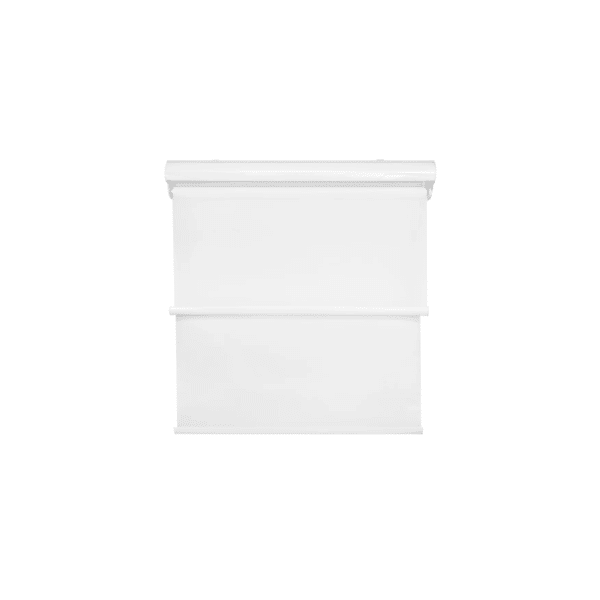 Cortina Blackout doble tela blanca con cenefa