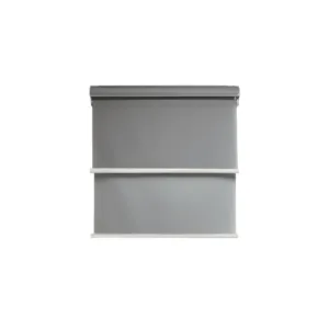 Cortina Roller Doble Blackout Gris con Cenefa Safe Home Chile