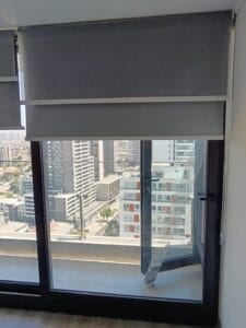 Cortina Blackout doble tela Gris Cortinas Roller y decoración del Hogar